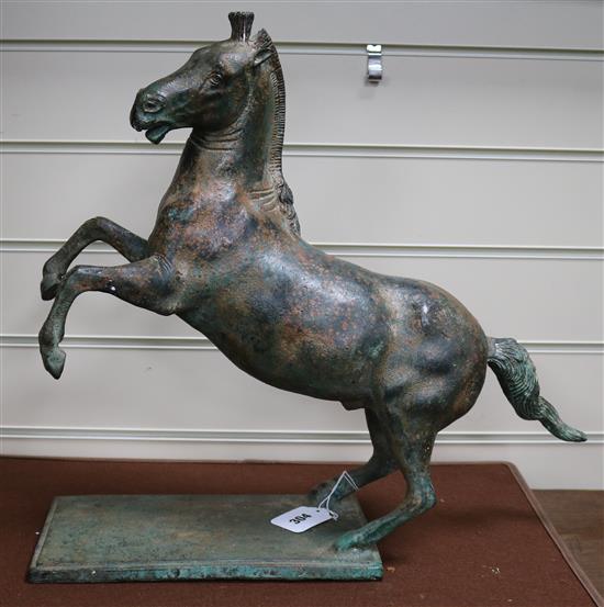 An Oriental bronze of a stallion